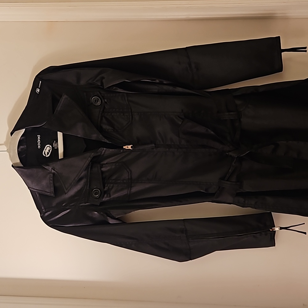 Vintage Ecko Red Women's Black Satin Jumpsuit